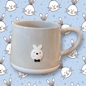 Wooly Heads Mr Bunny Mug By Magenta Gray Mug With 3D Bunny